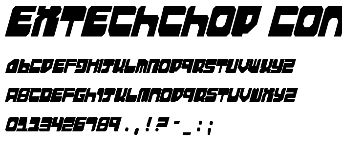 Extechchop Condensed font